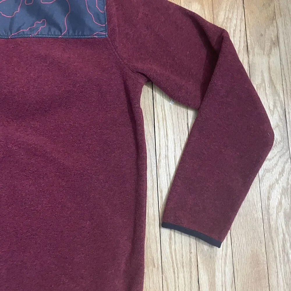 UA‎ UNDER ARMOUR Boys' LS Camo Twist Zip Fleece Top Youth XL Red